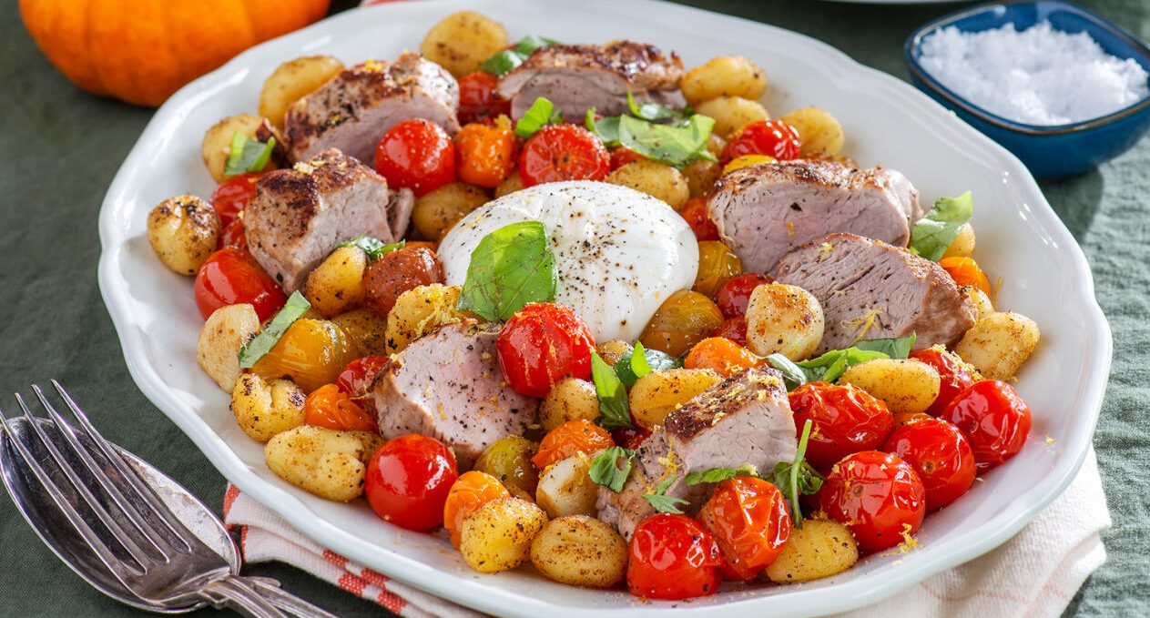 Helstekt fläskfilé med potatisgnocchi