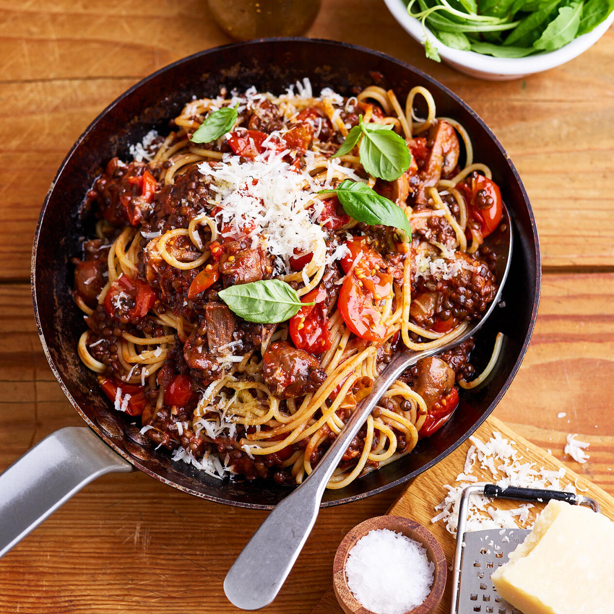 Pastasås med belugalinser