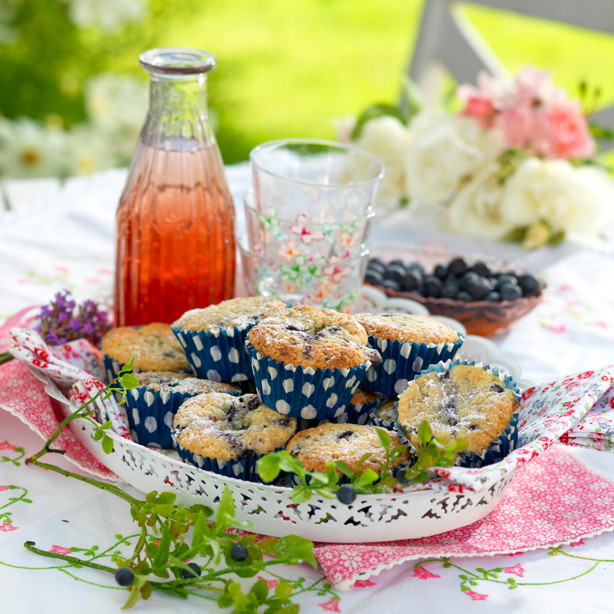 Enkla blåbärsmuffins