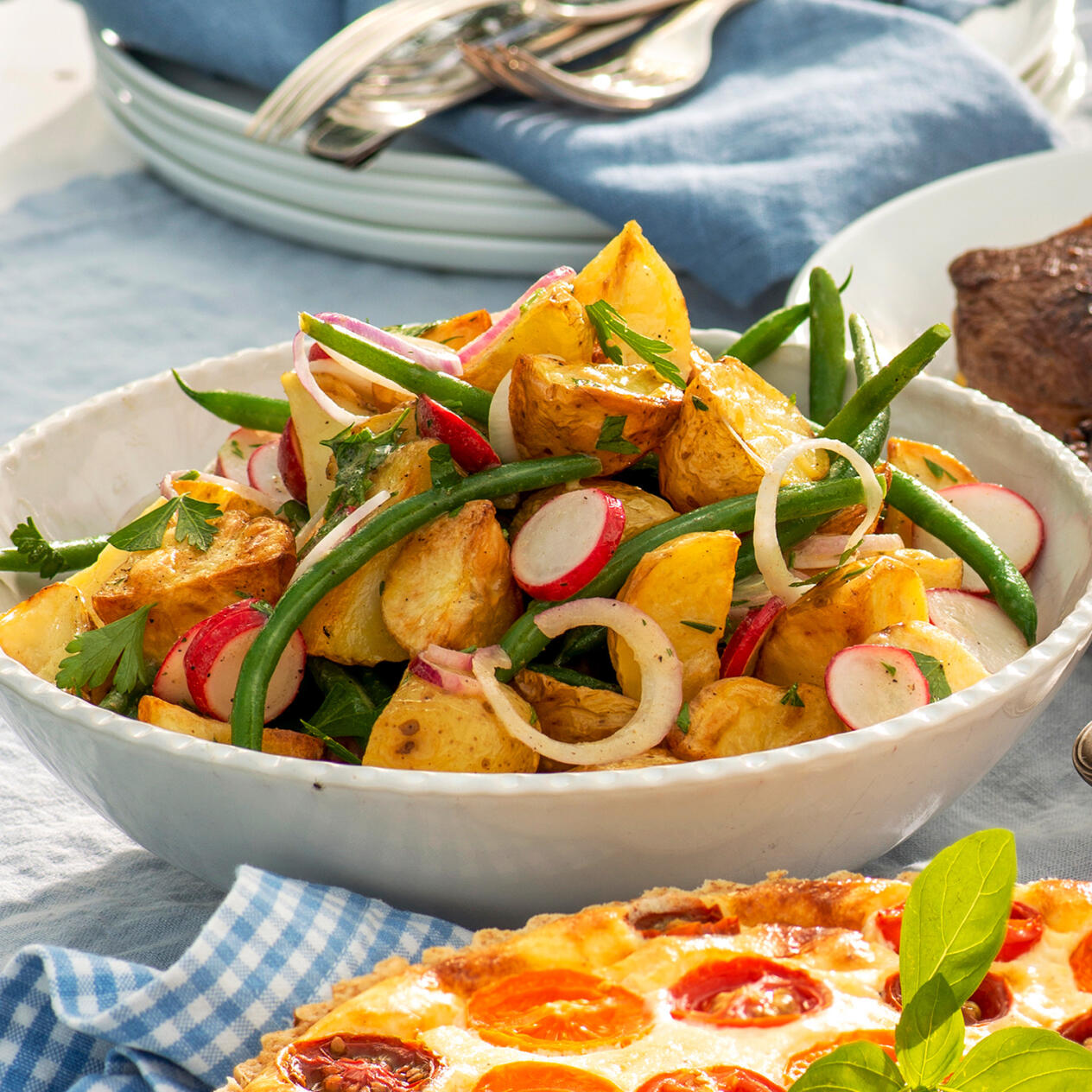 Rostad potatissallad med haricots verts