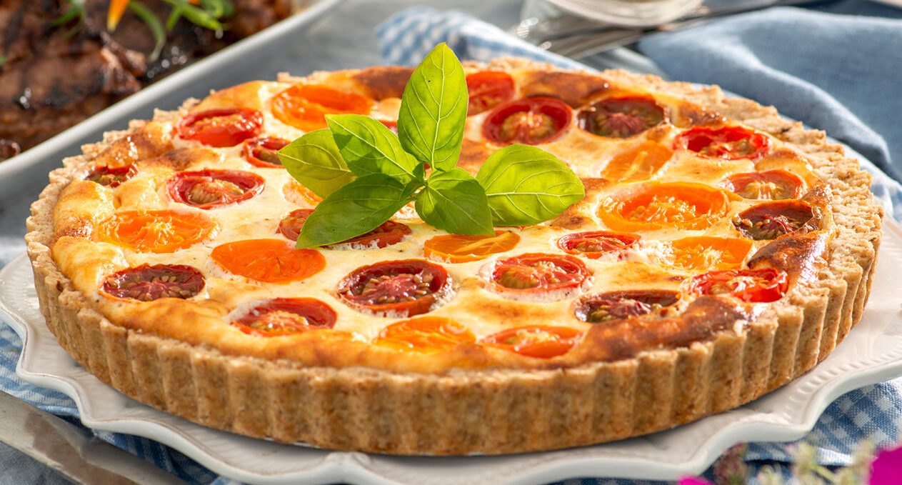 Tomatpaj med ricottafyllning