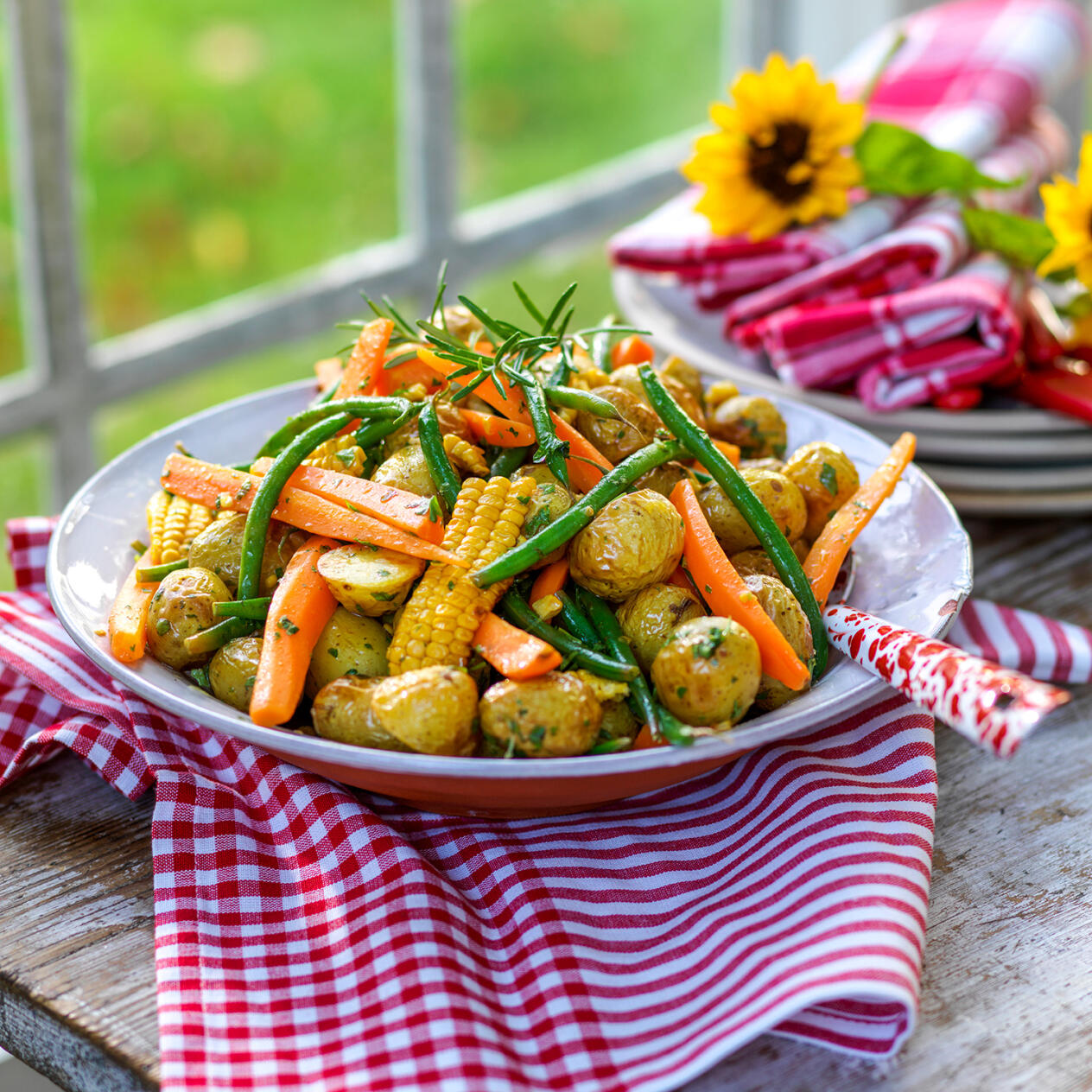 Rostad potatissallad med brynt smör