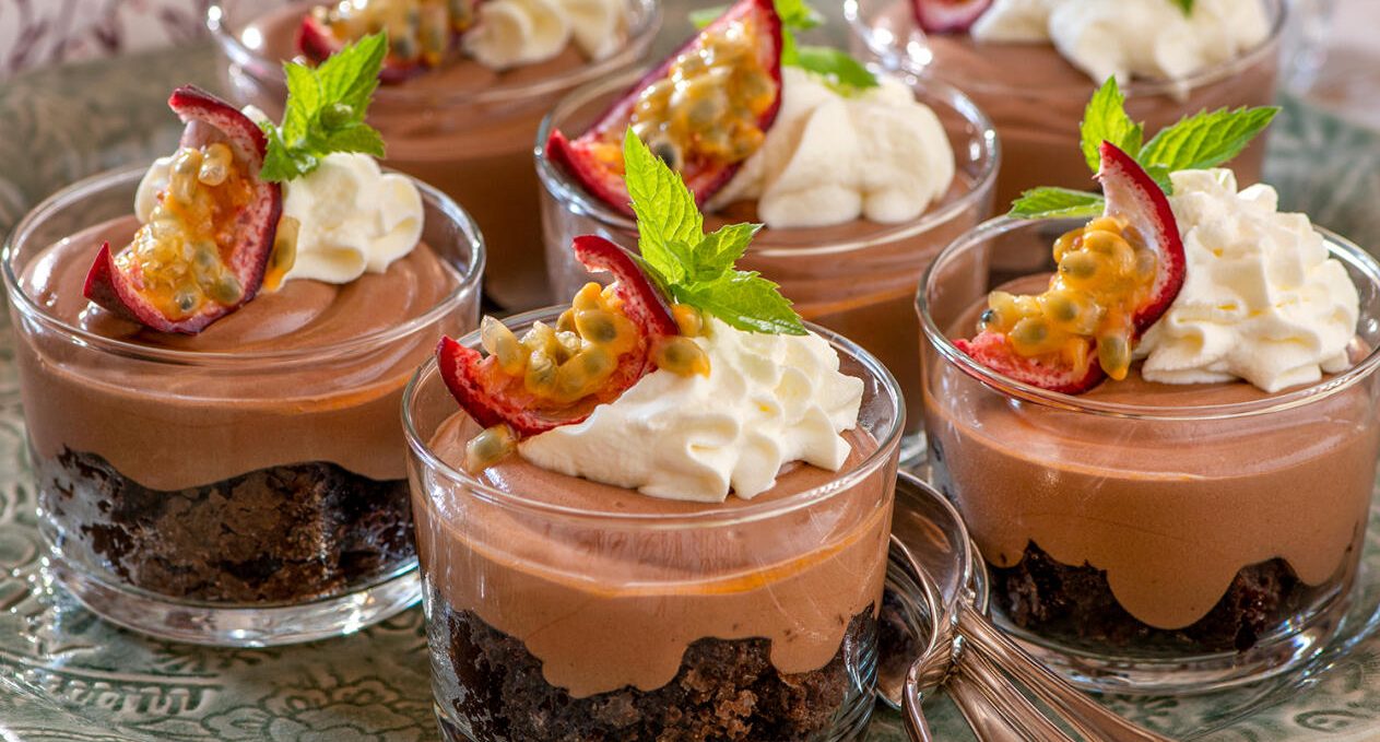 Kladdkaka med chokladmousse