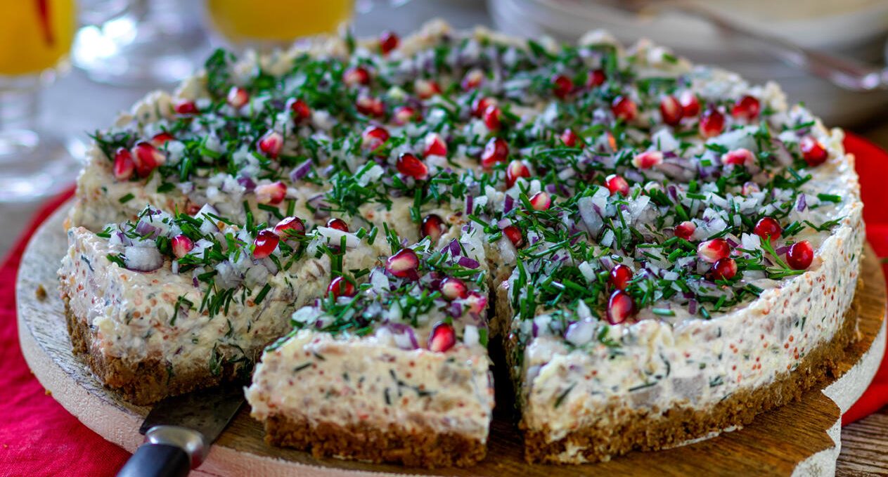 Matjestårta med adventssmak