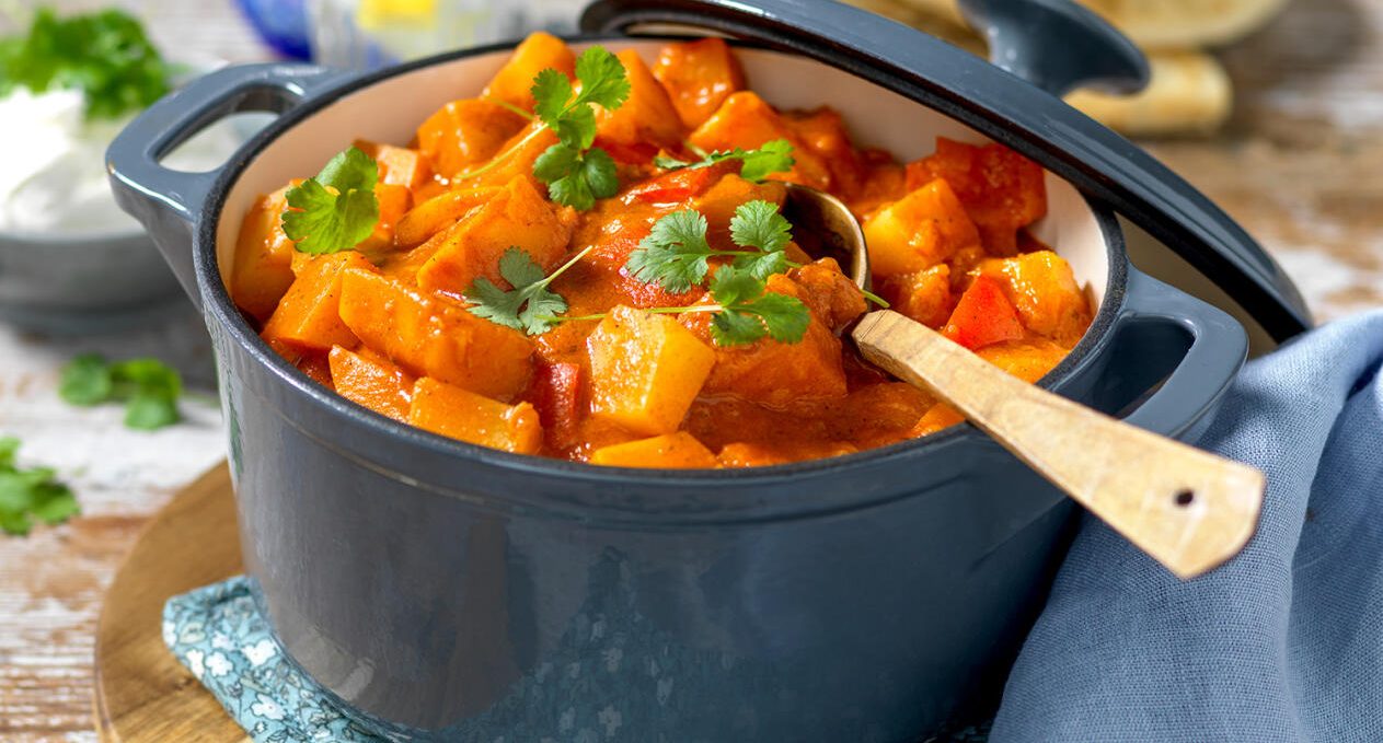 Tikka masala-gryta med pumpa