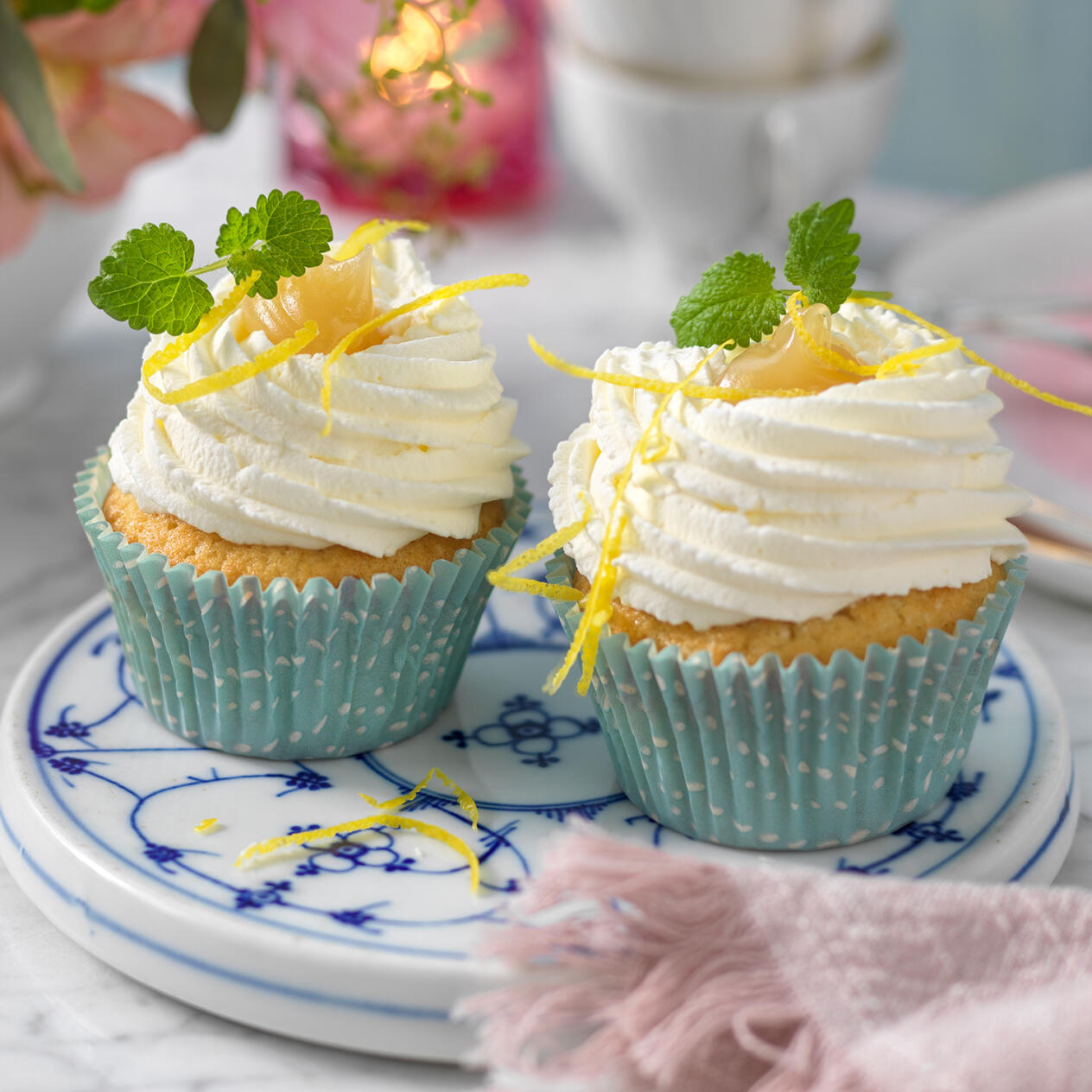 Citronmuffins med gräddtopping