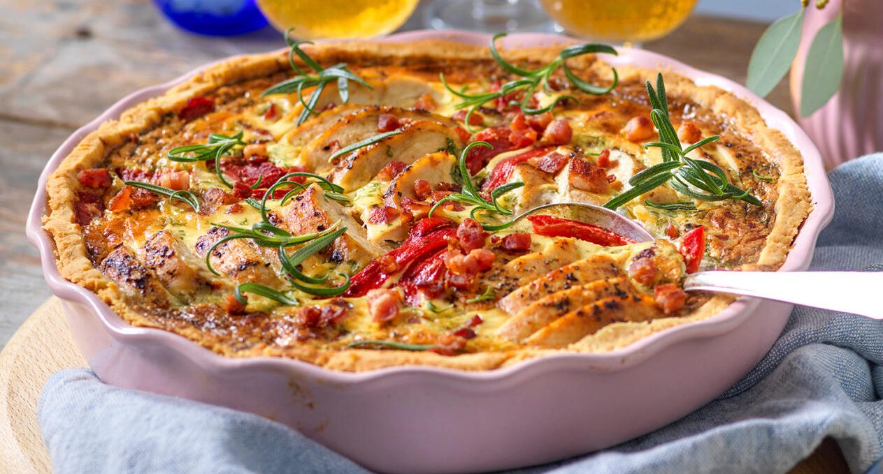 Kyckling- och ­baconpaj