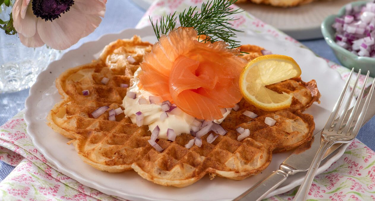 Västerbottensvåfflor med lax