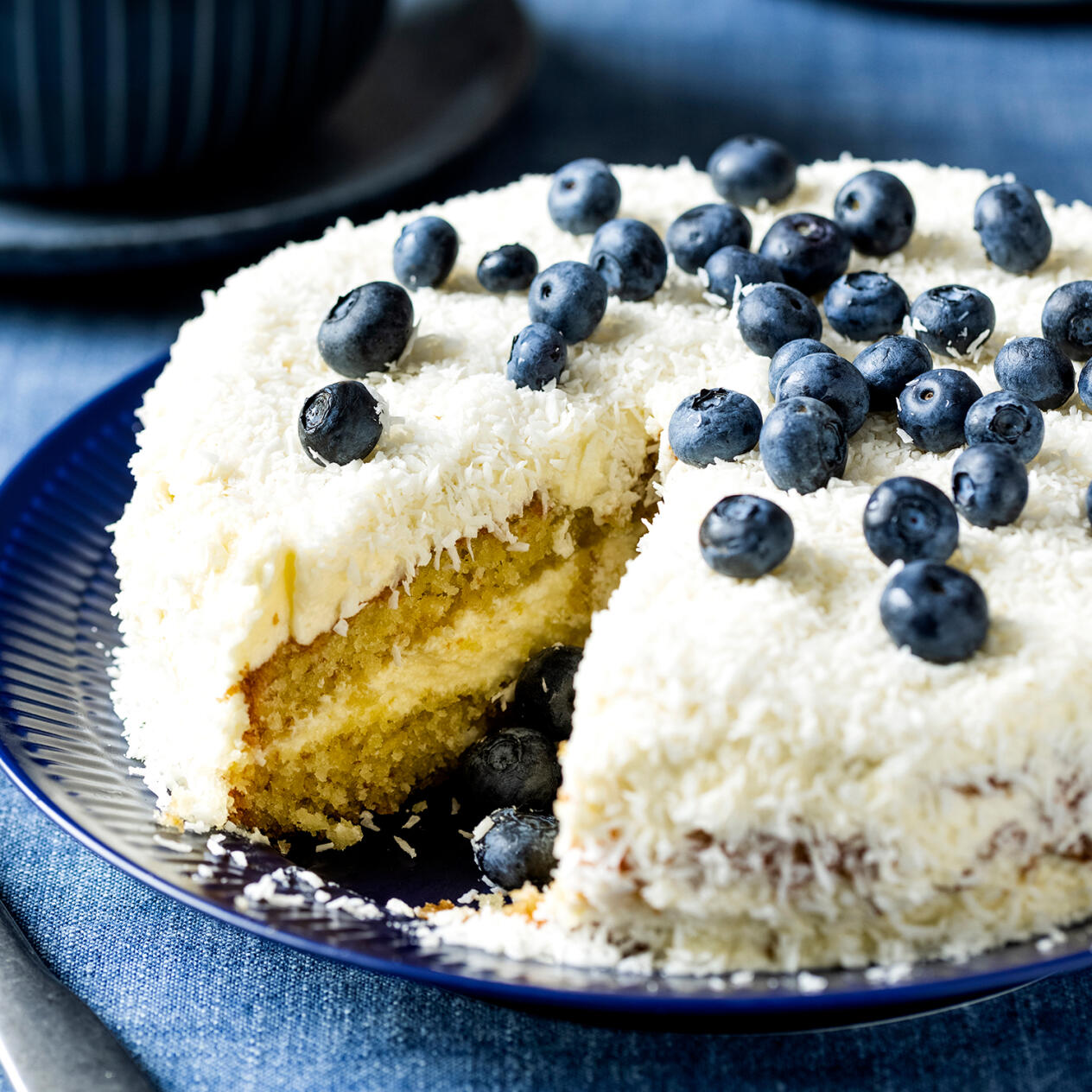 Kokoskaka med vit choklad