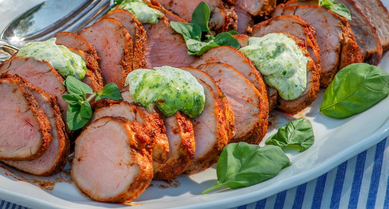 Grillad fläskfilé med kryddrub