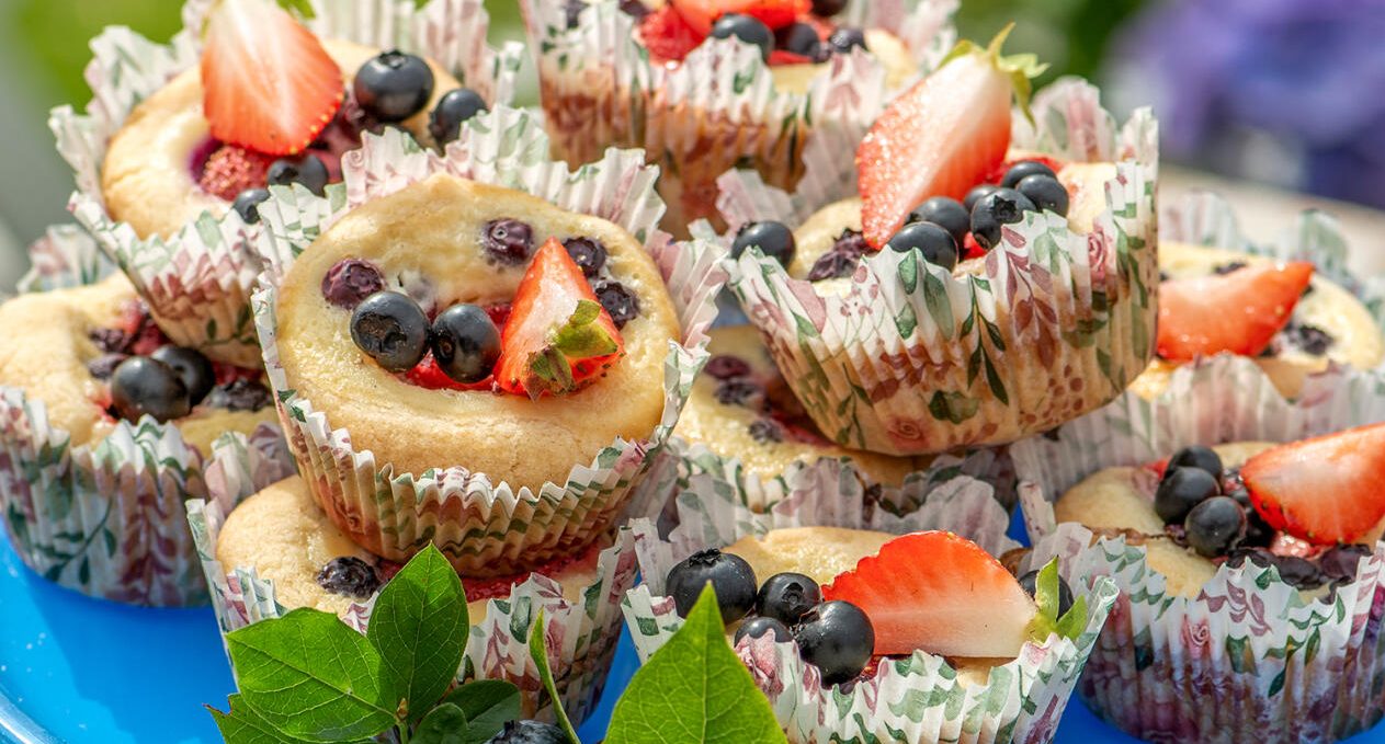 Cheesecakegrottor med bär