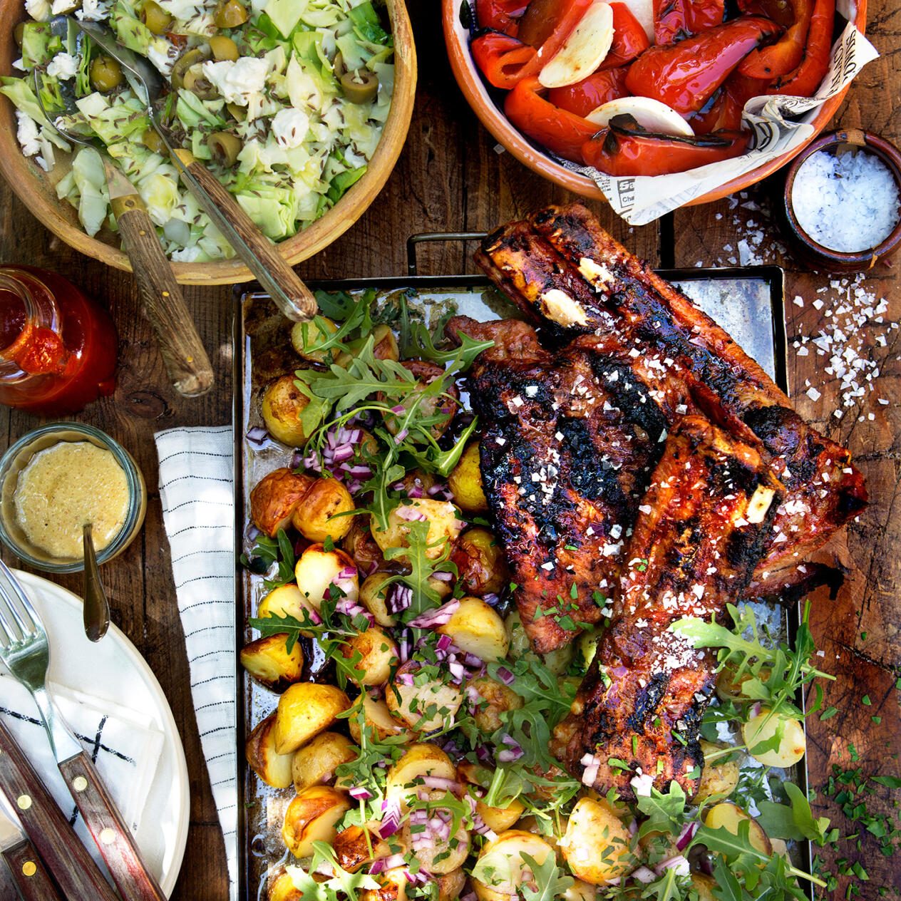 Grillade revben med chipotlesmak