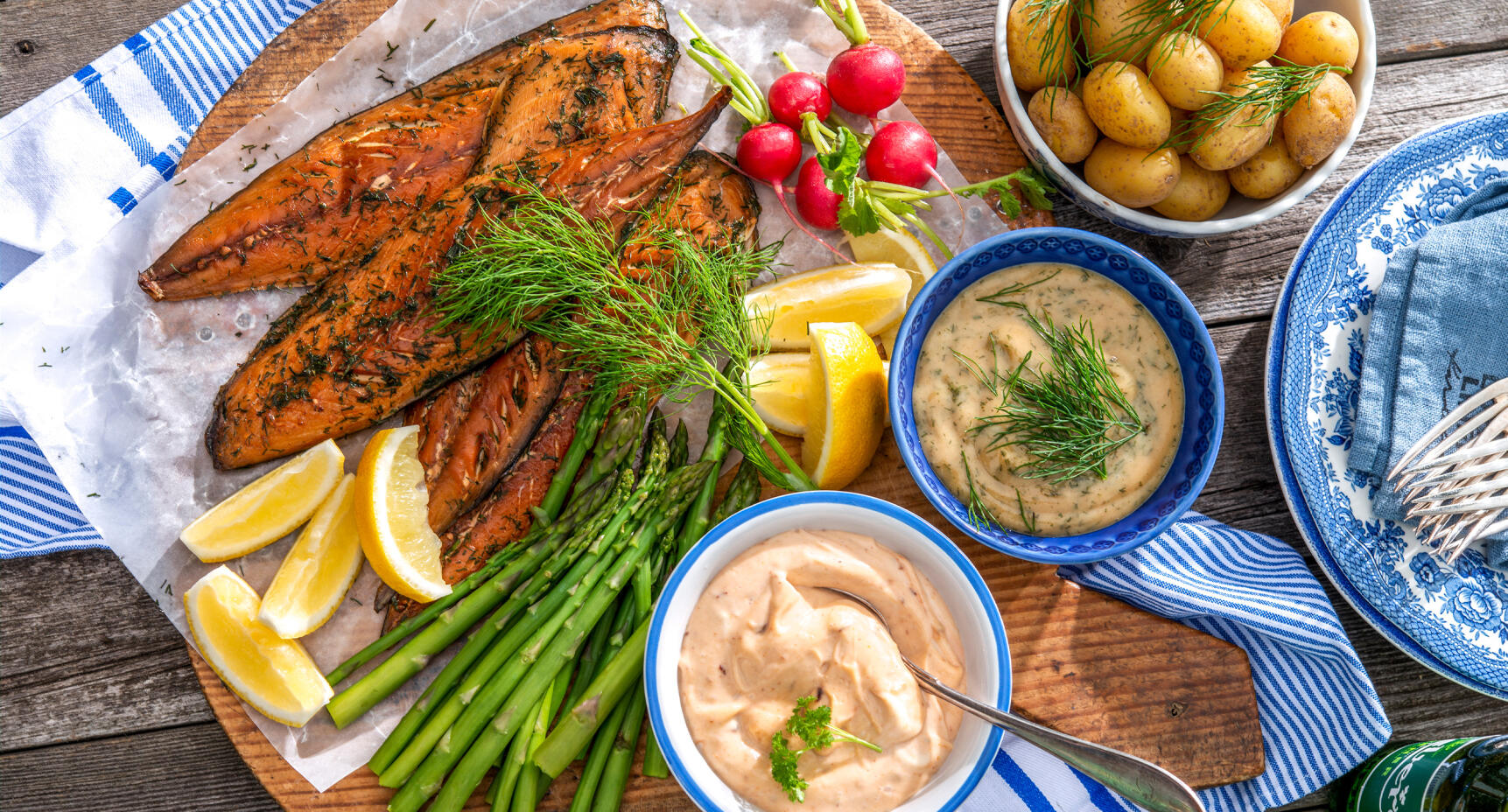 Rökt makrill med goda såser