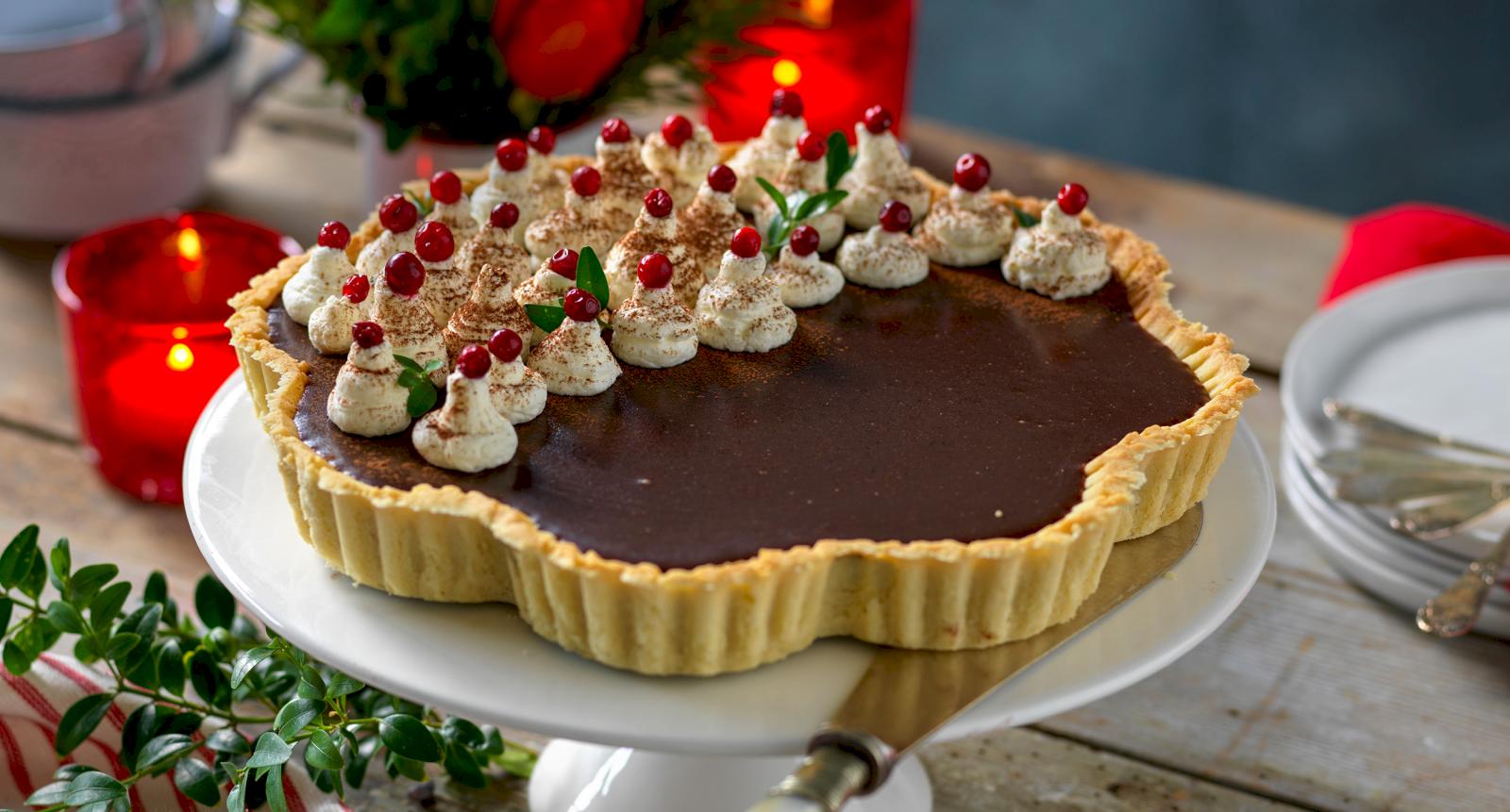 Chokladpaj med mascarponefrosting