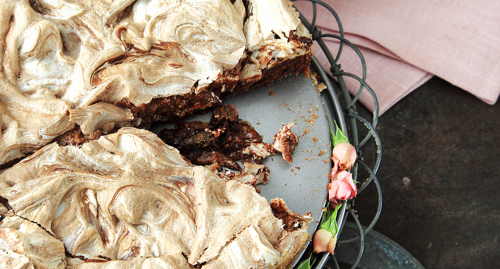 Kladdkaka med chokladmaräng