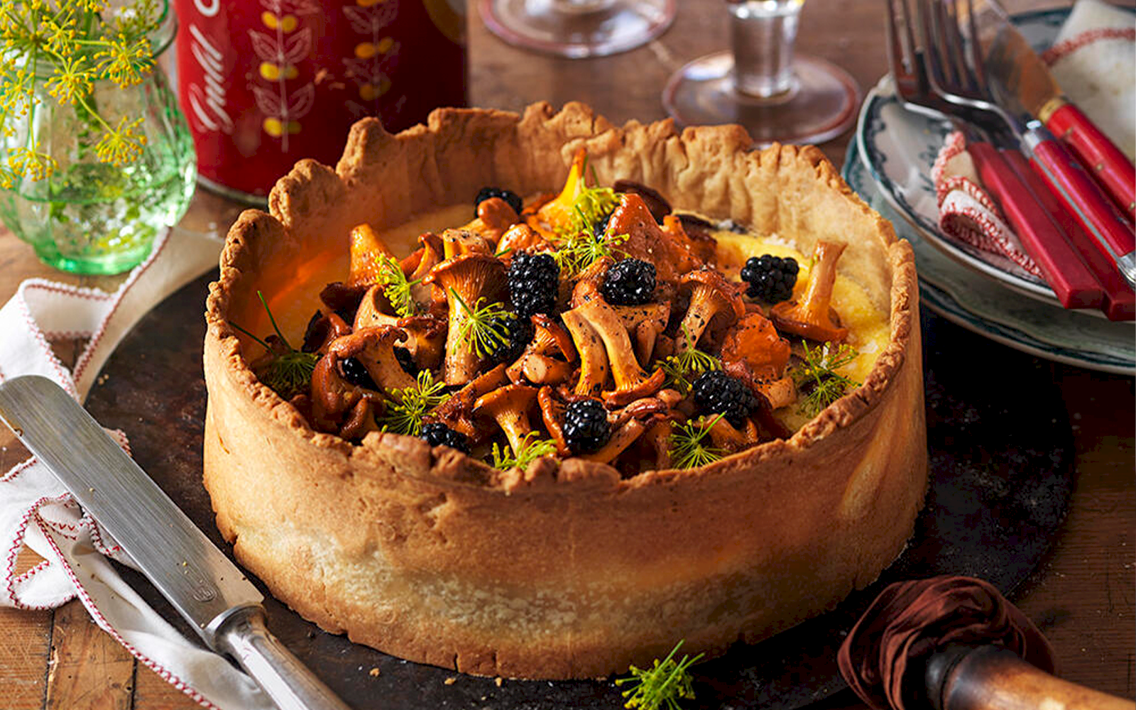 Kantarell- och västerbottenpaj