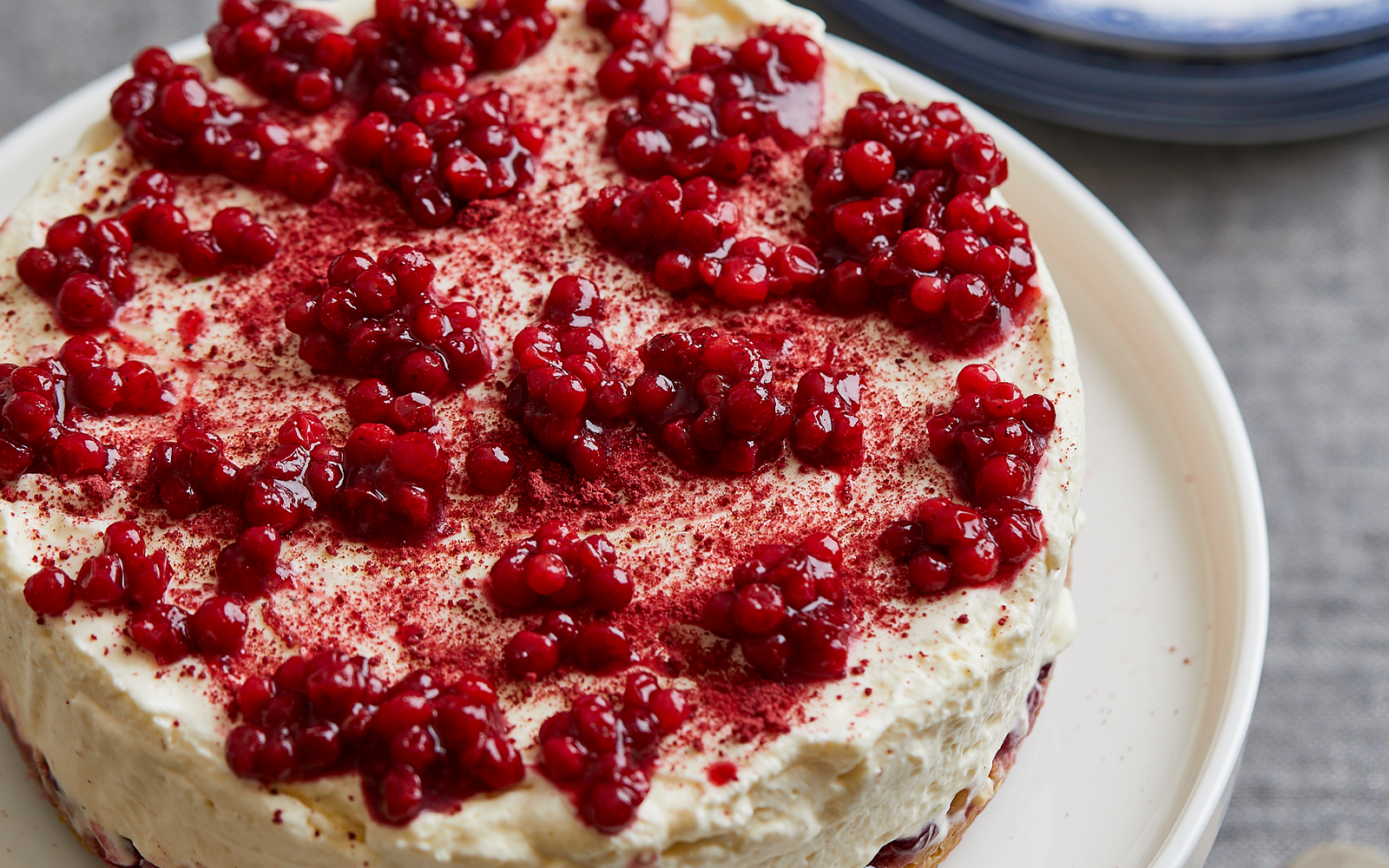 Frozen cheesecake med lingon