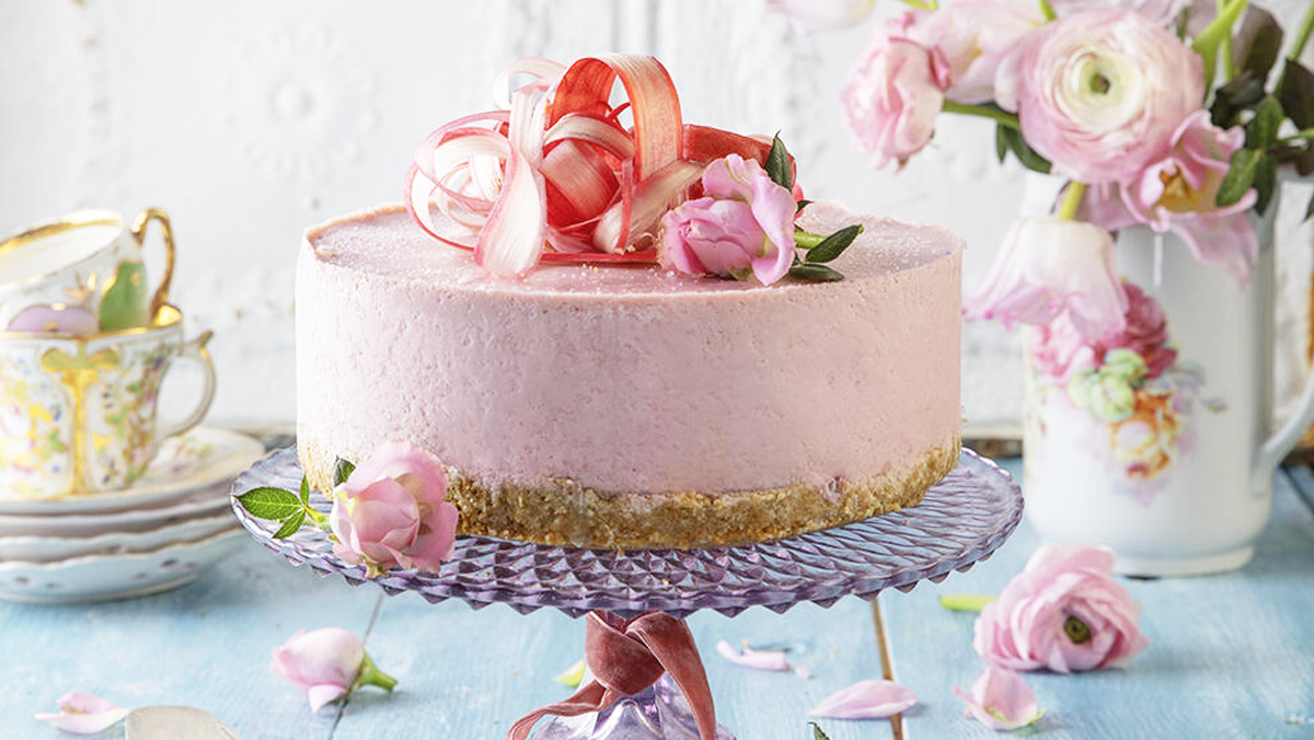 Fryst rabarber-cheesecake