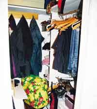 Gertruds garderob före förvanlingen.Foto: Christer Vallstrand