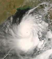 Cyklonen Nargis.Foto: Nasa