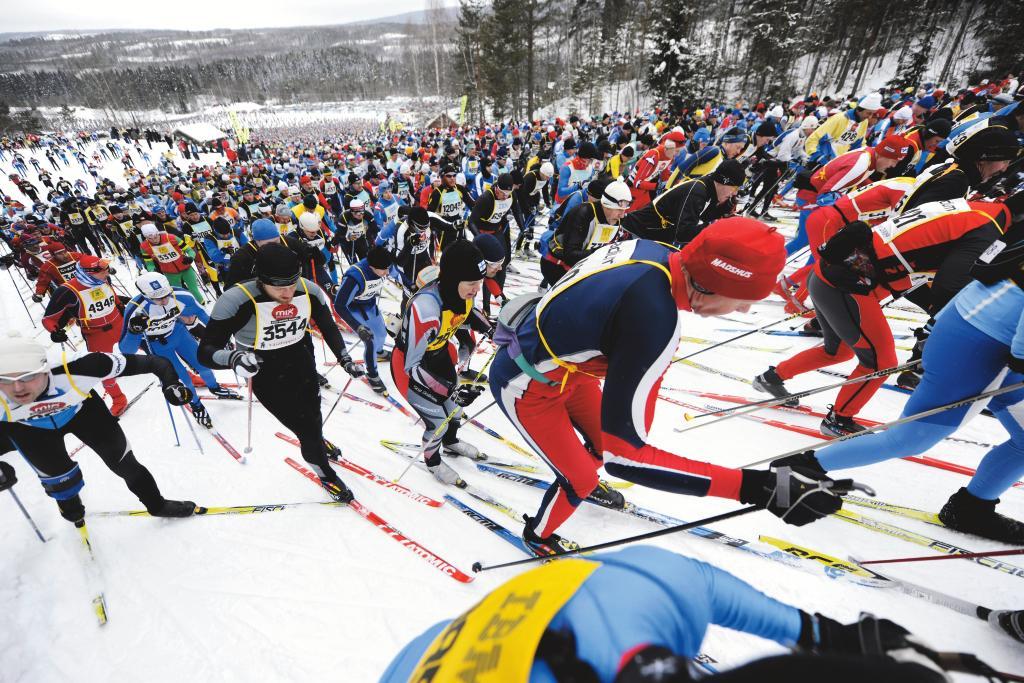 Antalet anmälda till årets Vasaloppsvecka slår troligtvis alla tidigare rekord och intresset för längdskidåkning har exploderat. Foto: Ulf Palm/Scanpix