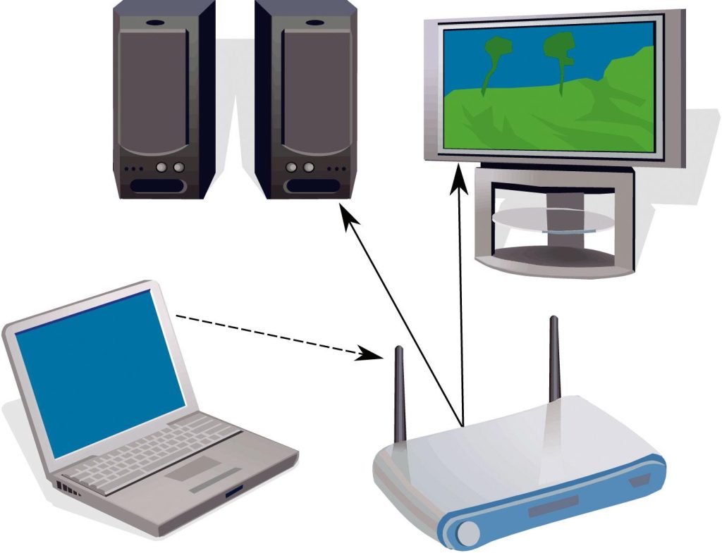 Med en mediaspelare kan du koppla ihop din dator med tv:n eller stereon, och därmed få bättre bild- och ljudkvalitet när du tittar på film eller lyssnar på musik.