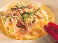 Bandspagetti med citronsås