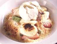 Chokladgratinerad frukt