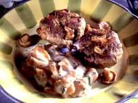 Svampfyllda färsbiffar