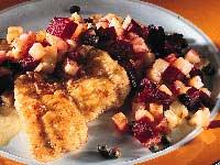 Rödbetsfräs till panerad fisk