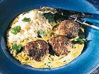 Kryddiga färsbullar med curry