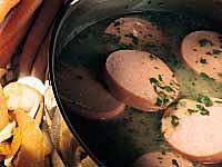 Korv i sötsur persiljesås