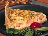 Quiche med skaldjurssmak