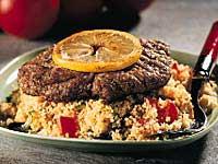 Citrontoppad lammburgare