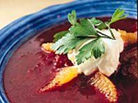 Rödbets- och apelsinsoppa