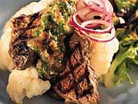 Blomkål och grillad biff