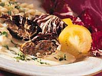 Vilda rosédolmar med sås