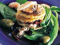 Plättar med skaldjur och maché