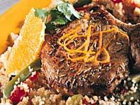 Couscousbädd med apelsinkotlett