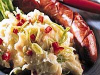 Potatismos med purjo och paprika