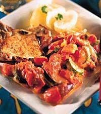 Kryddig squashröra med kotletter