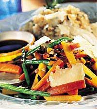 Wokade rötter med råris