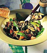 Varm champinjonsallad