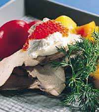 Kallt kött med rom och dill