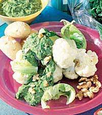 Krispig blomkål med kikärtssås