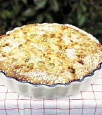 Krusbärskaka med vaniljvisp