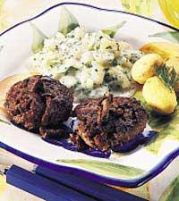 Kantarellburgare med persiljekål