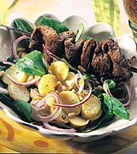 Grillspett med potatissallad