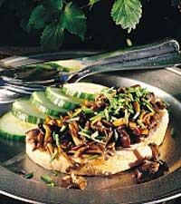 Svampsmörgås med gräslök