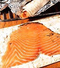 Grillvärmd laxklämma